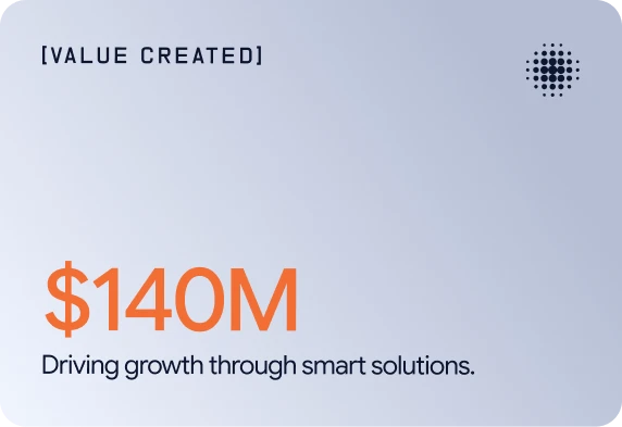 Value created: $140M